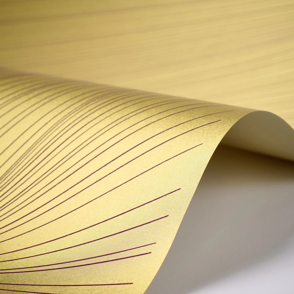 Wrapping paper lines gold 50 x 70 cm, 3 sheets