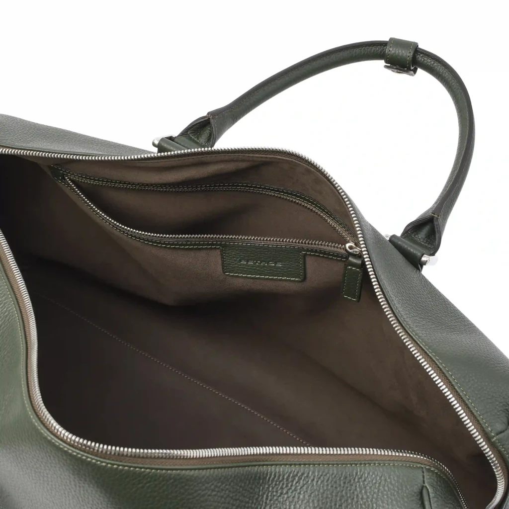 Travel bag Adri, leather, loden