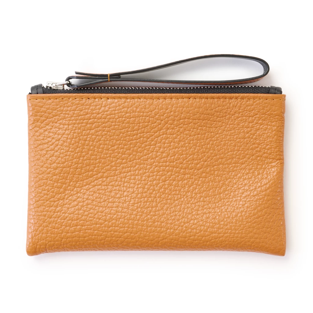 Bethge - Clutch Adri - Leather - Pouch - Zip - orange