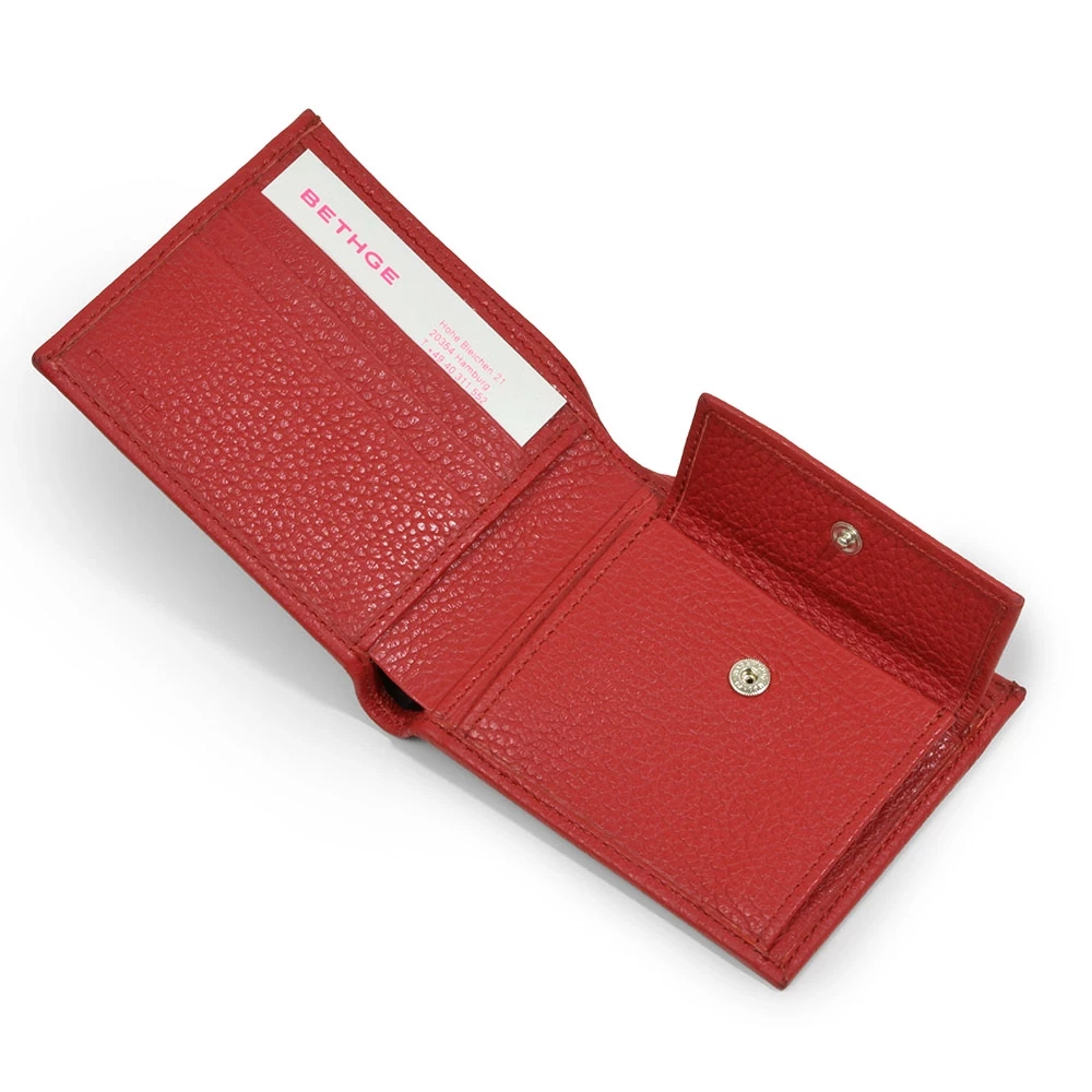 Wallet with Coin Pocket Adri,  leather, dark red