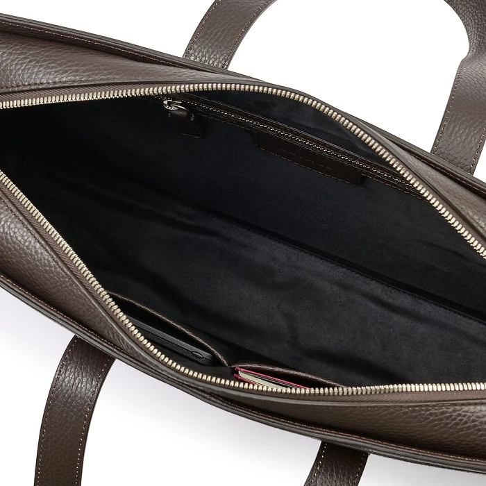 Edge Adri Leather Briefcase – Dark Brown