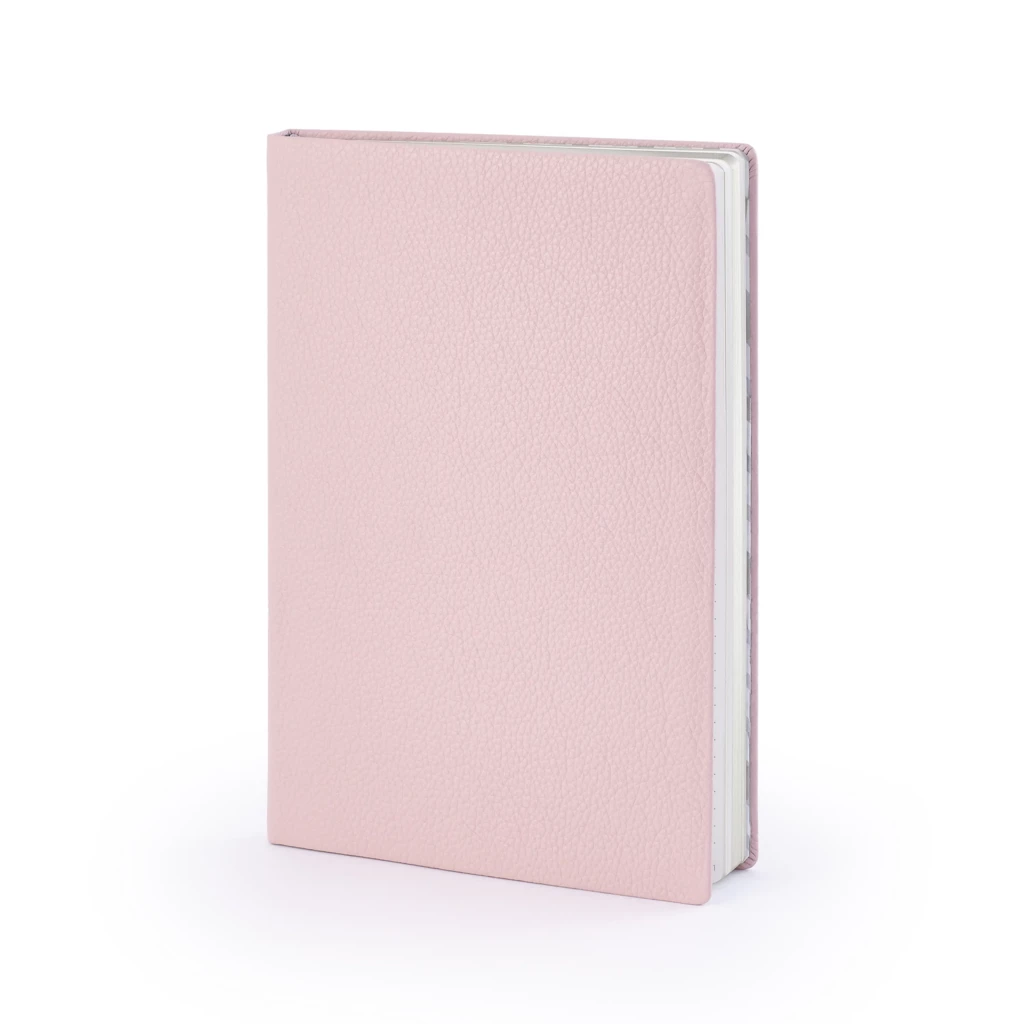 Notebook A5, leather, Rosé, blank