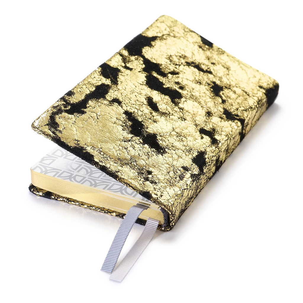 Pocket Datebook 2027 Black Gold Leather