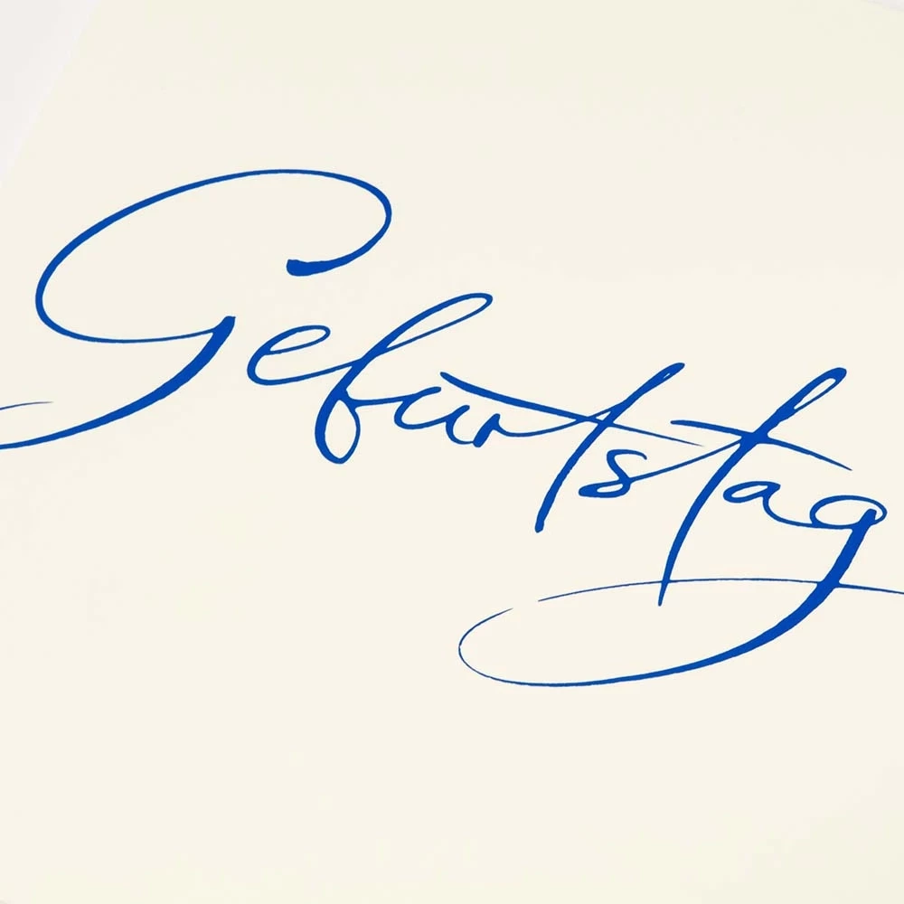 Greeting card Geburtstag calligraphy