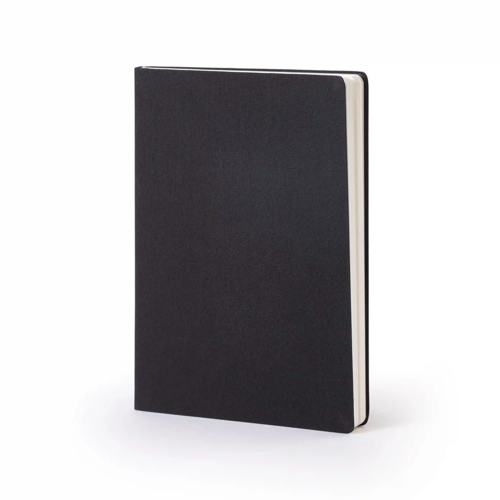 Notebook A5, linen, Black, blank
