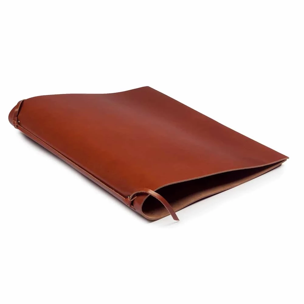 Ring Binder, A4, 4-ring mechanism, leather, tan