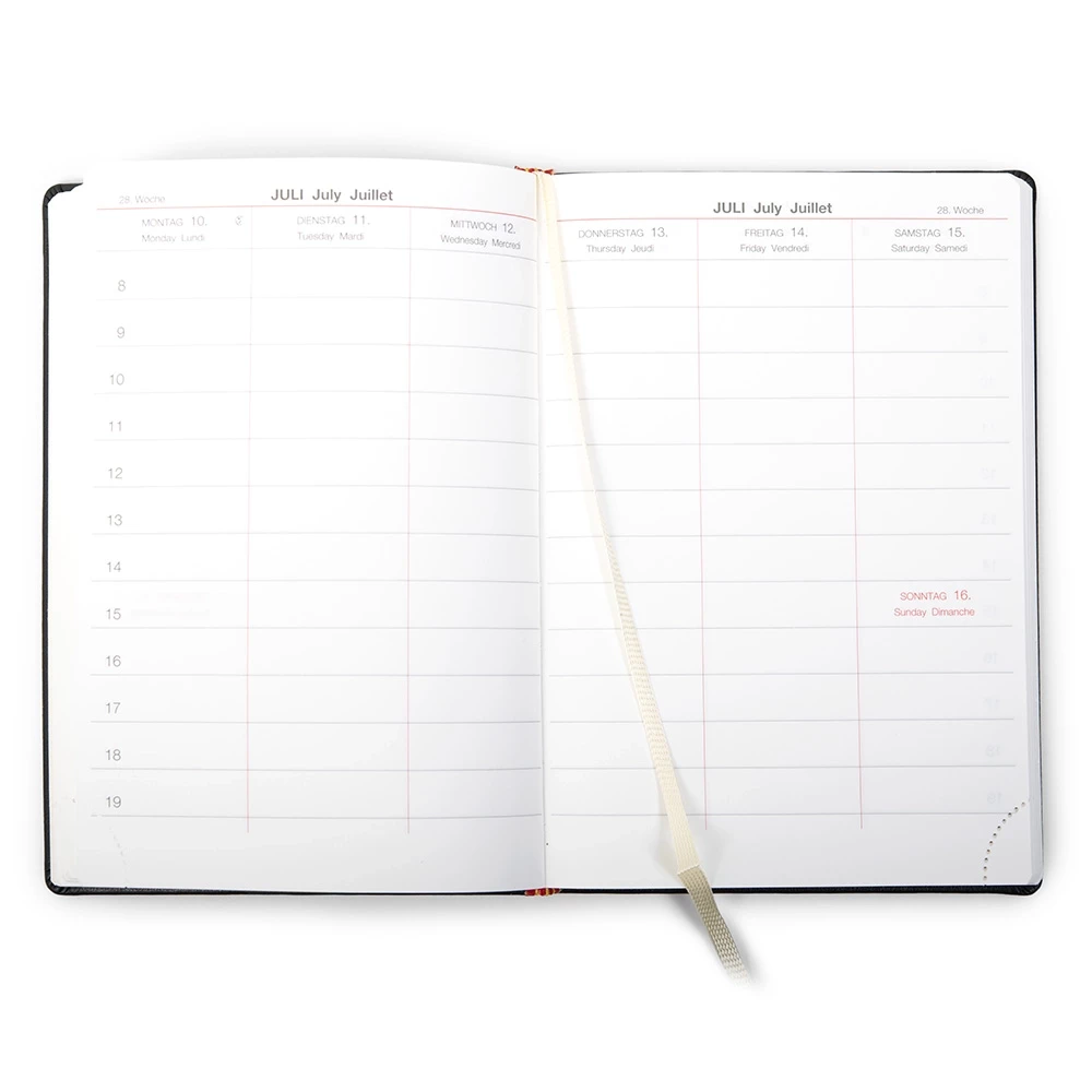 Edition 16 weekly calendar 2026 faux leather TeBeskin bordeaux