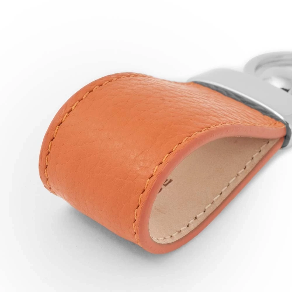 Key Ring Adri, leather, orange