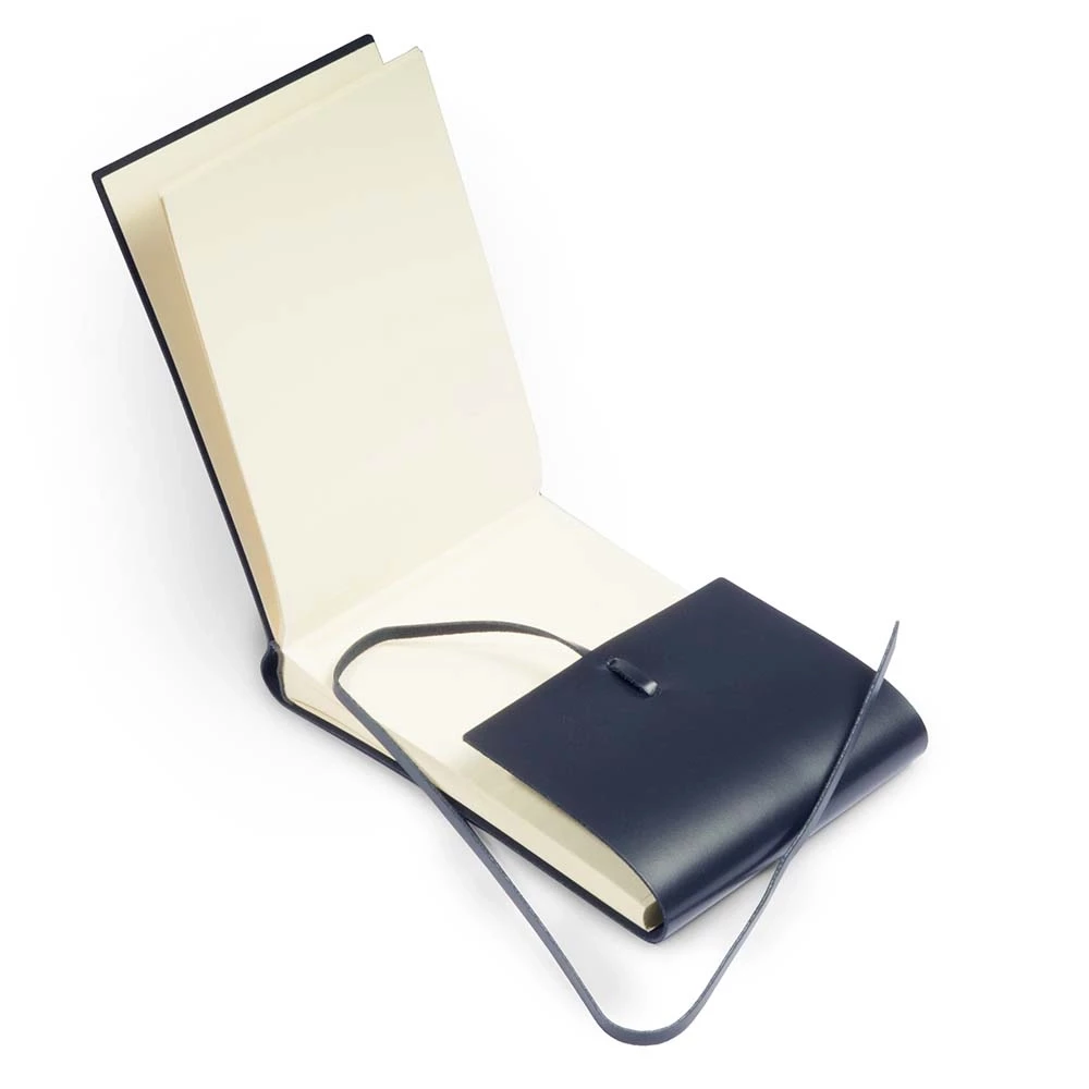 Photo Album, 25 pages, leather cover, 20.5x15 cm, dark blue