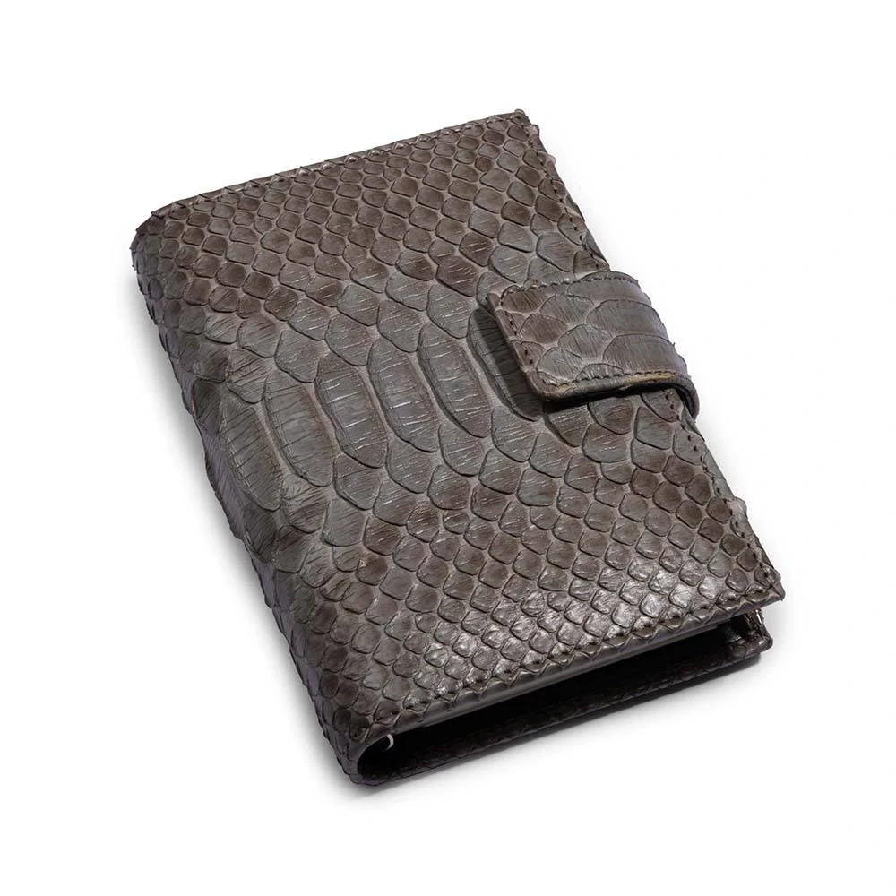 Pocket Organiser, python leather, grey