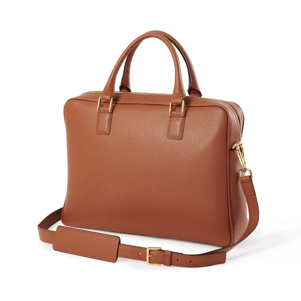 Briefcase Adri, leather, black