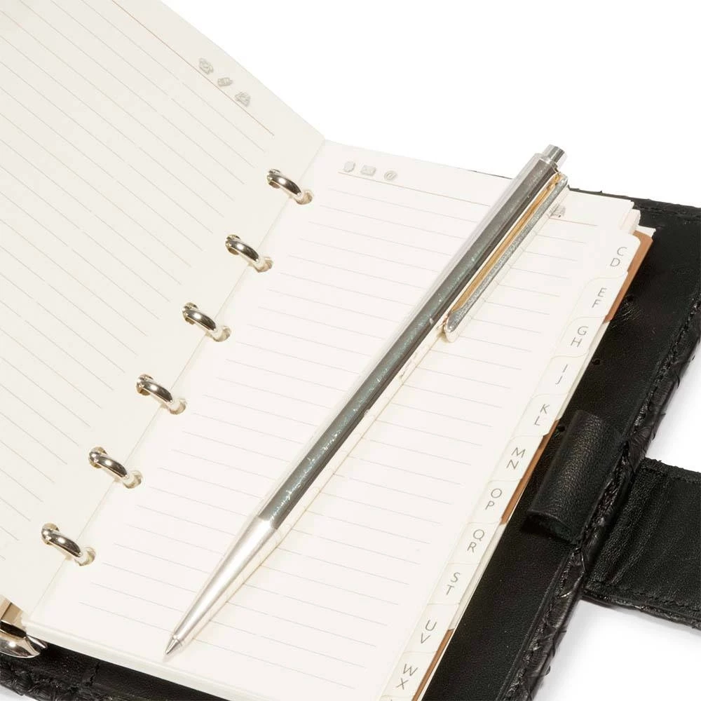 Pocket Organiser, python leather, black