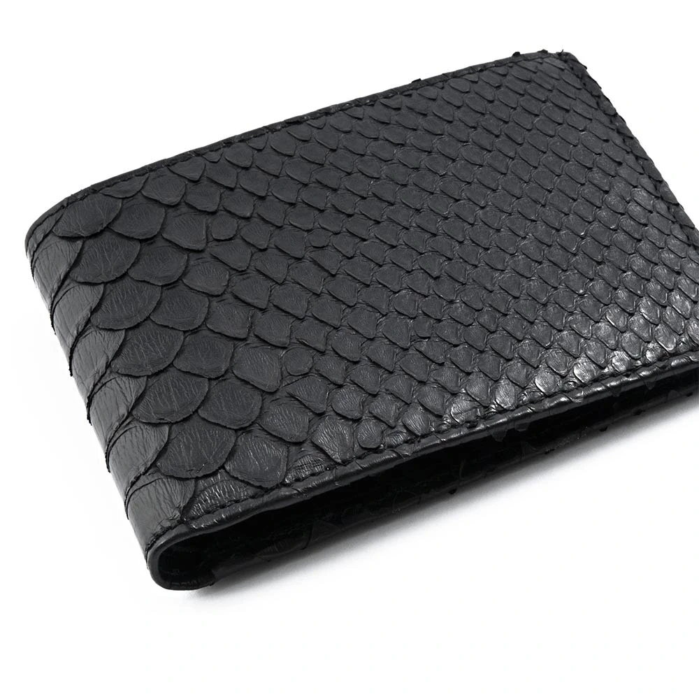 Wallet with Coin Pocket, python leather, wide