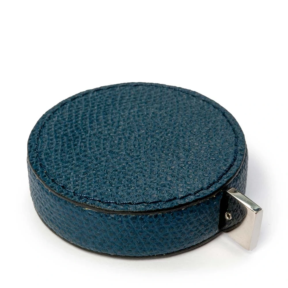 Tape measure, leather, length 150 cm, dark grey