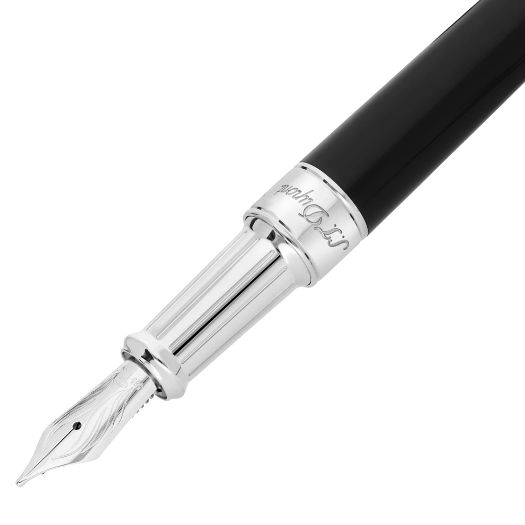 st_dupont_fuellfederhalter_eternity_m_fire_x_schwarzpal_2 S.T. Dupont ETERNITY M FIRE X Fountain Pen, black/palladium