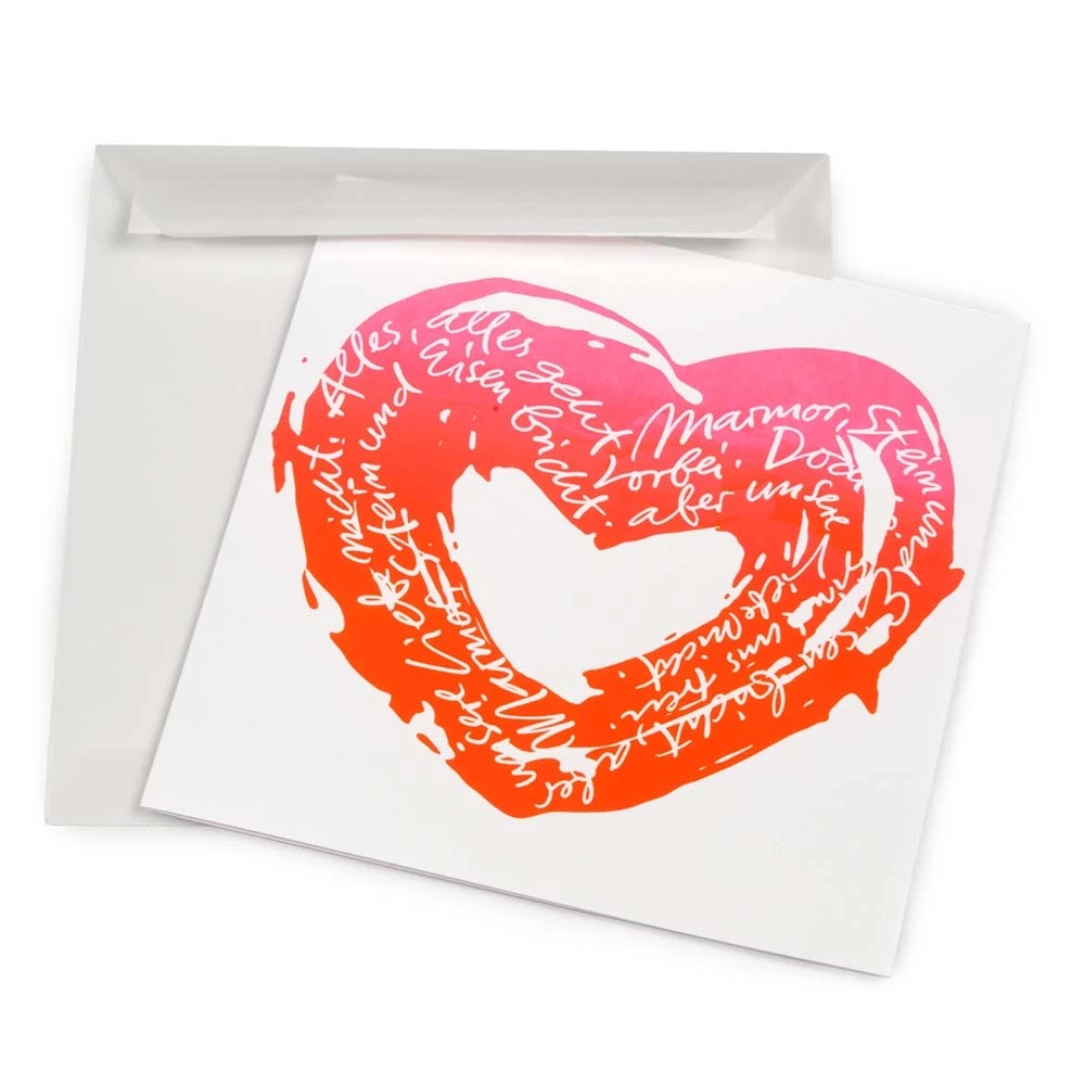 Greeting card Marmor Stein und Eisen bricht