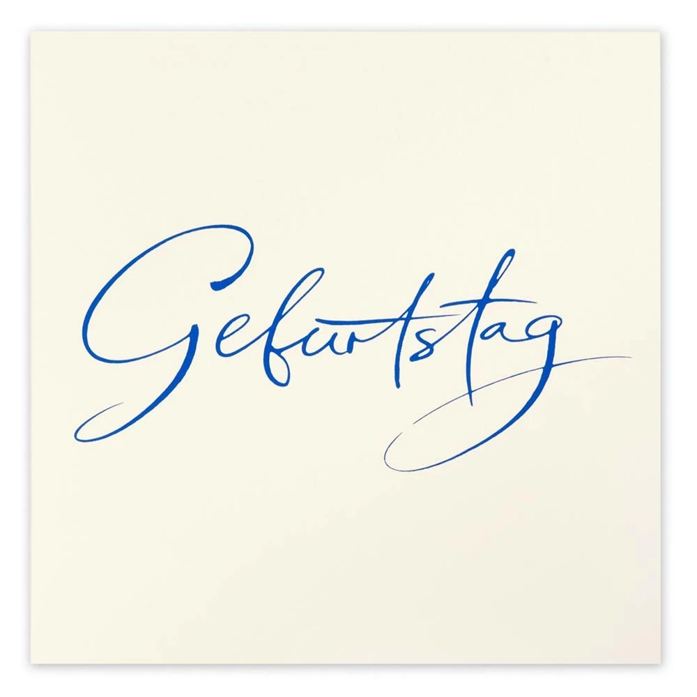 Greeting card Geburtstag calligraphy