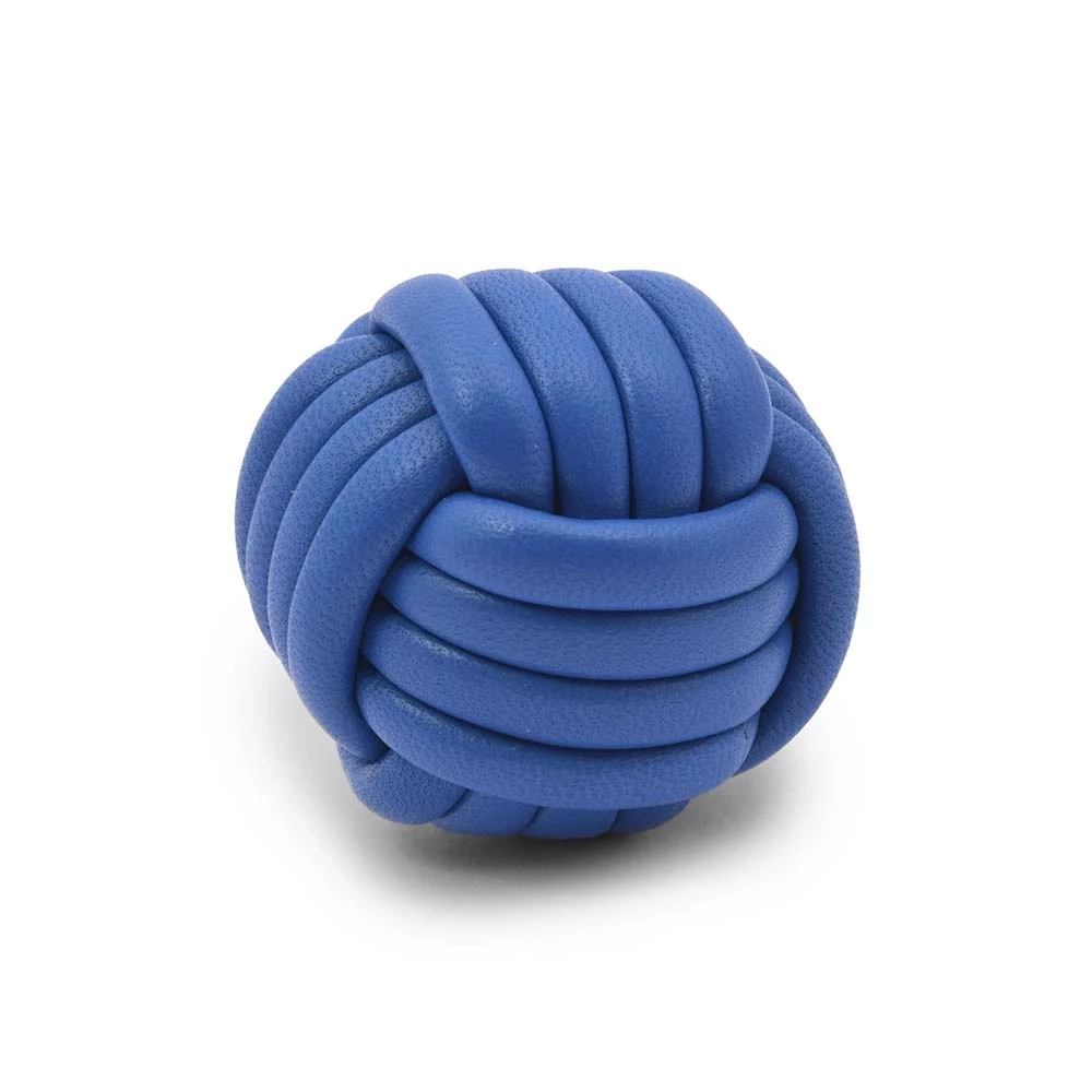 Key Ring Knot, nappa leather,  denim blue