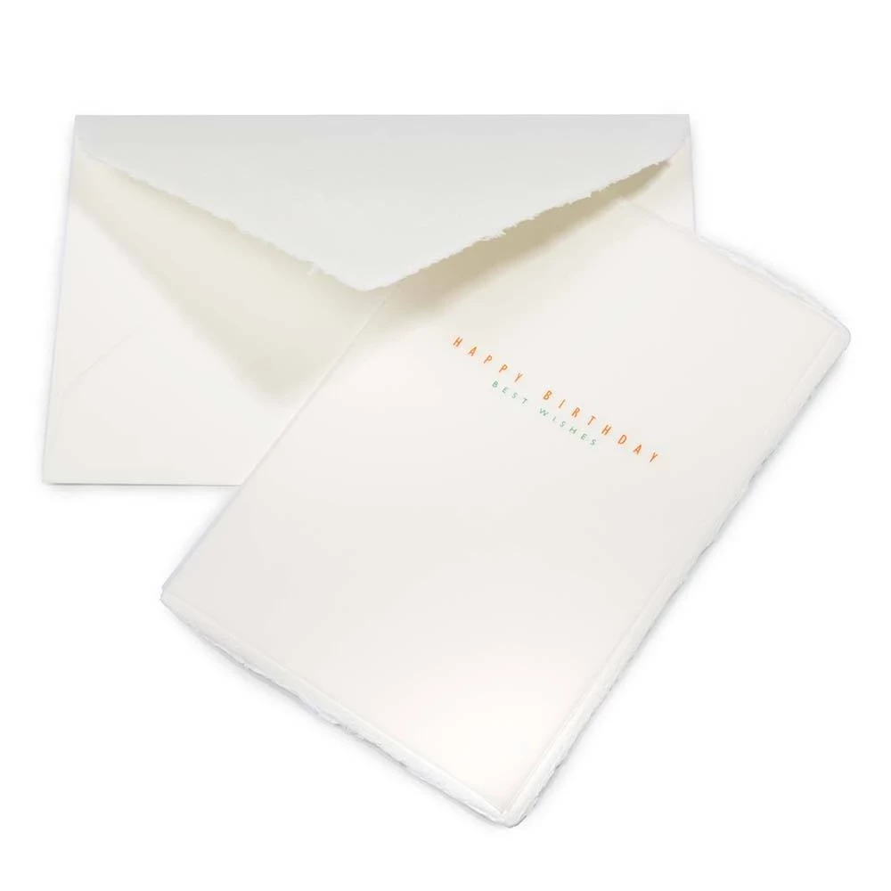 Greeting card Happy Birthday Best Wishes laid paper