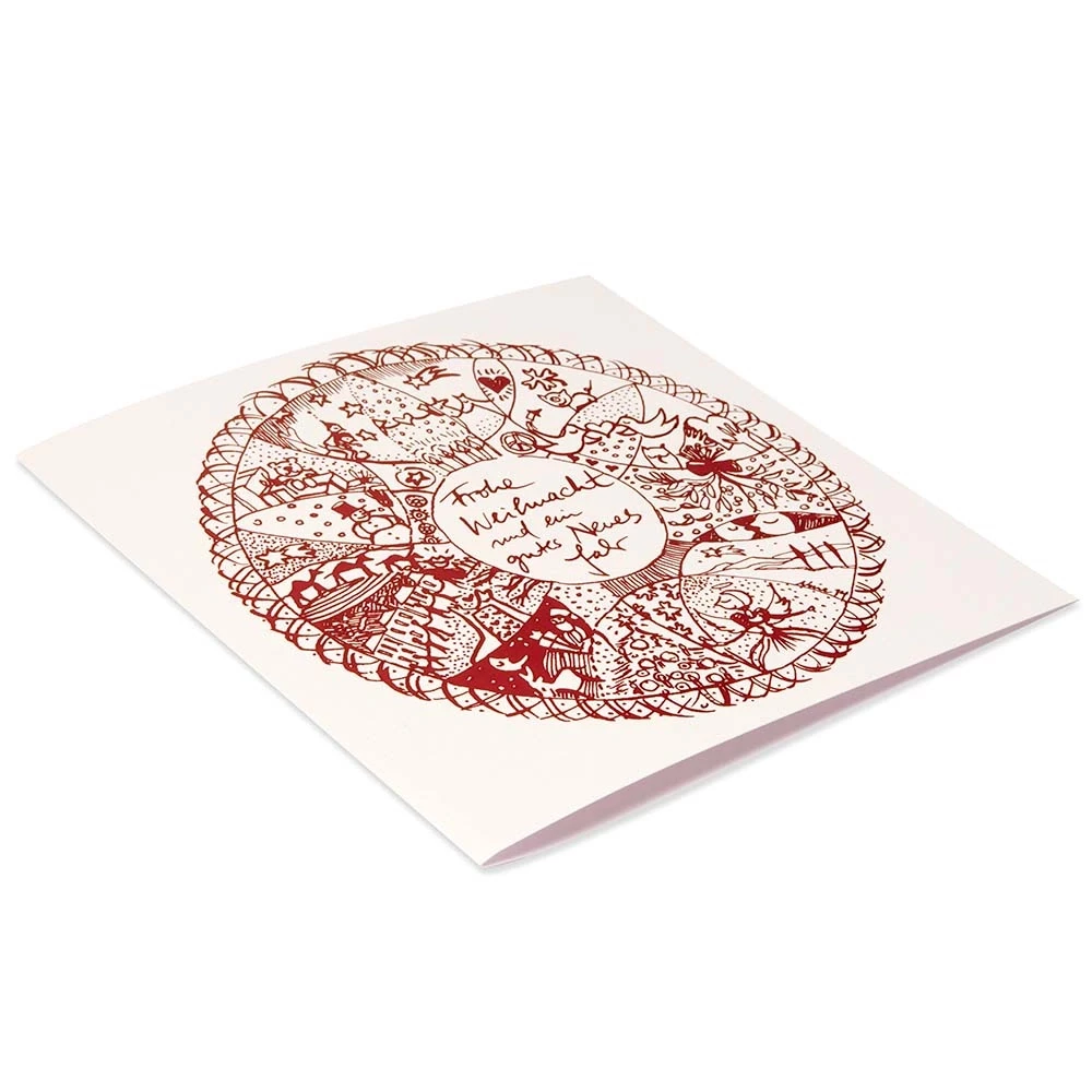 Christmas card mandala pearl