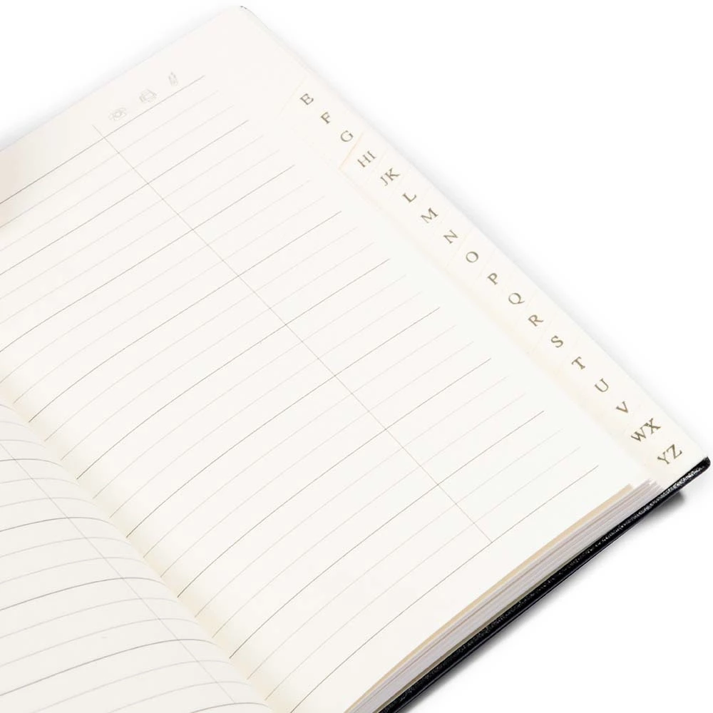 Address Book, nappa leather, black