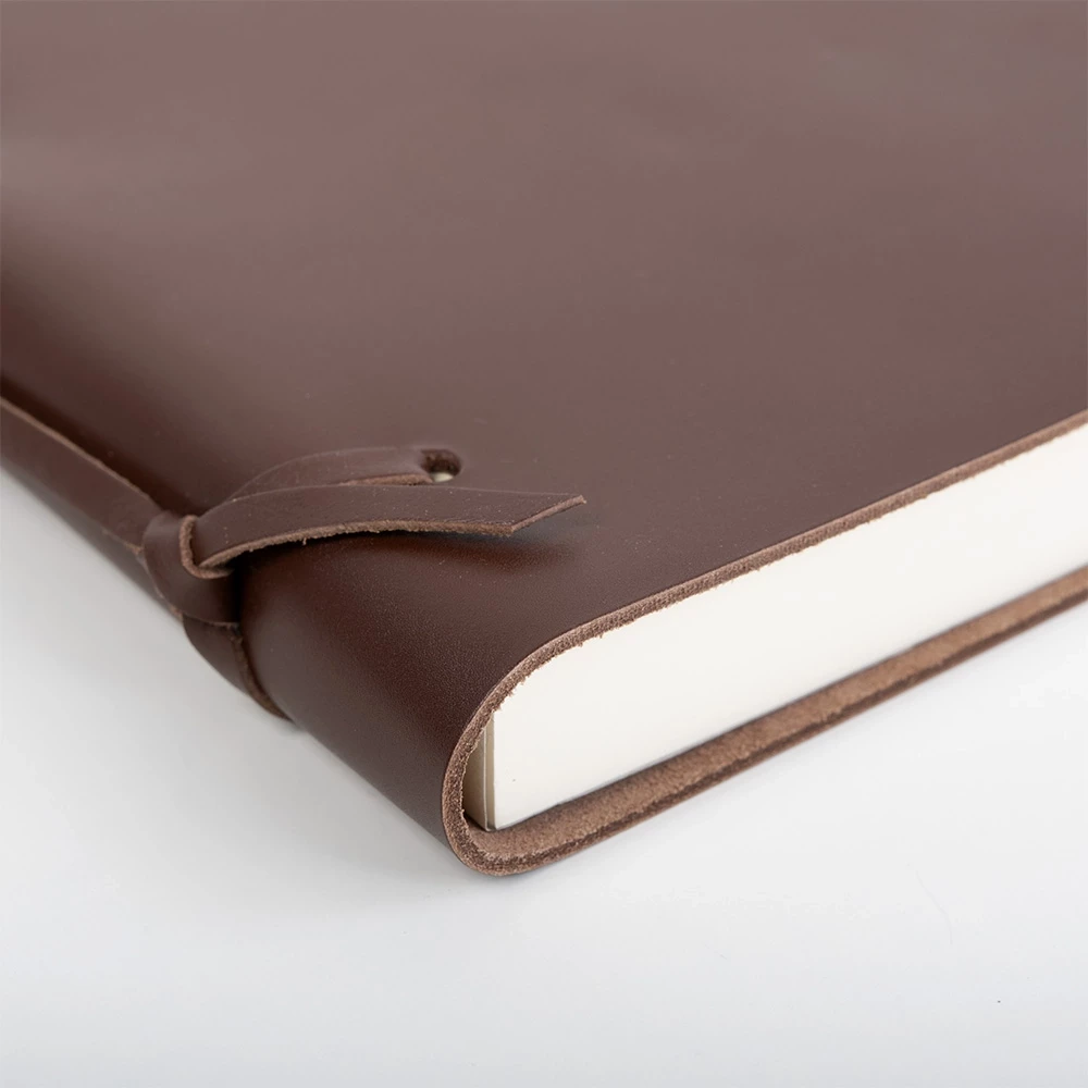 Sketchpad Blocco, leather, large, dark brown