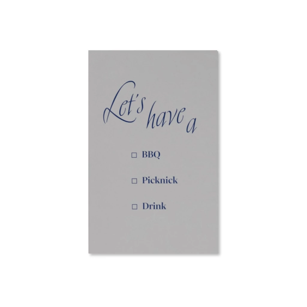 Greeting card set BBQ, Picnic or Drink Mini with 5 folding cards