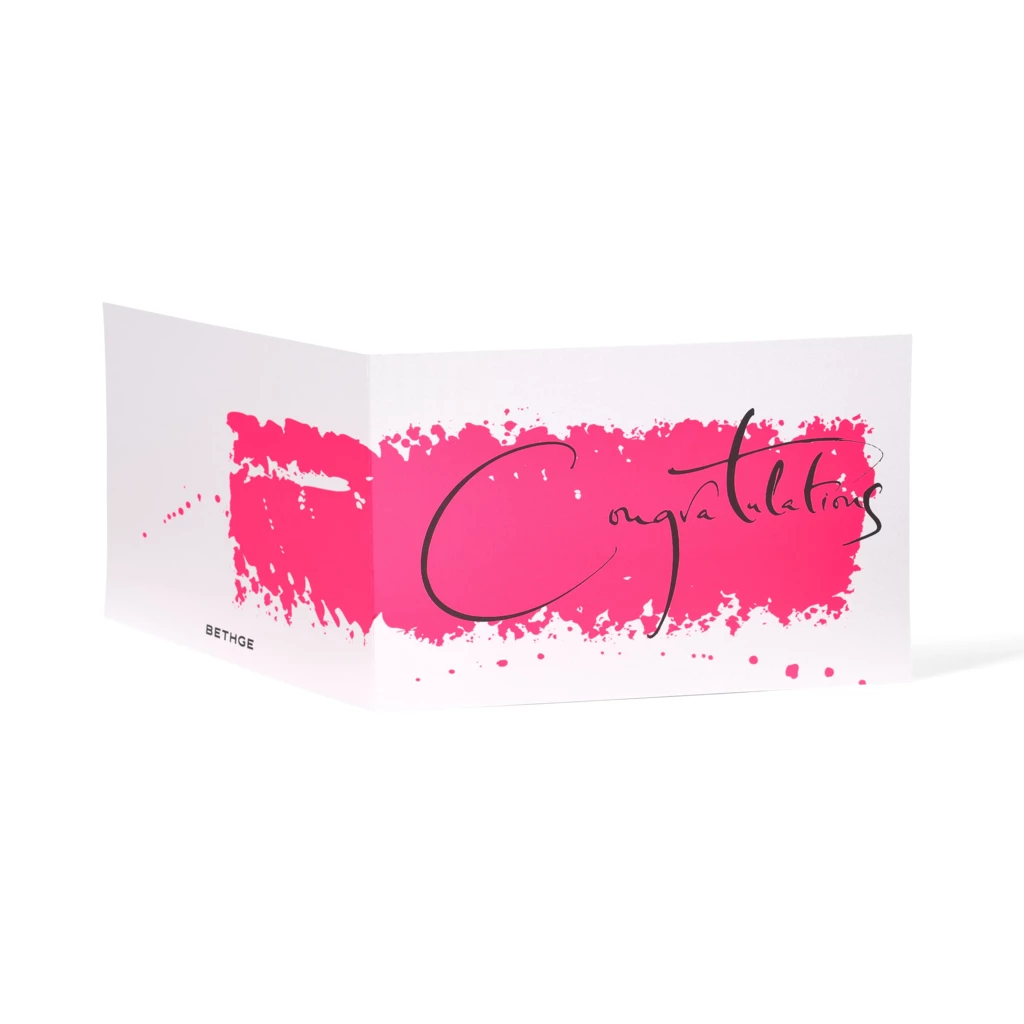 “Congratulations” Calligraphy Greeting Card