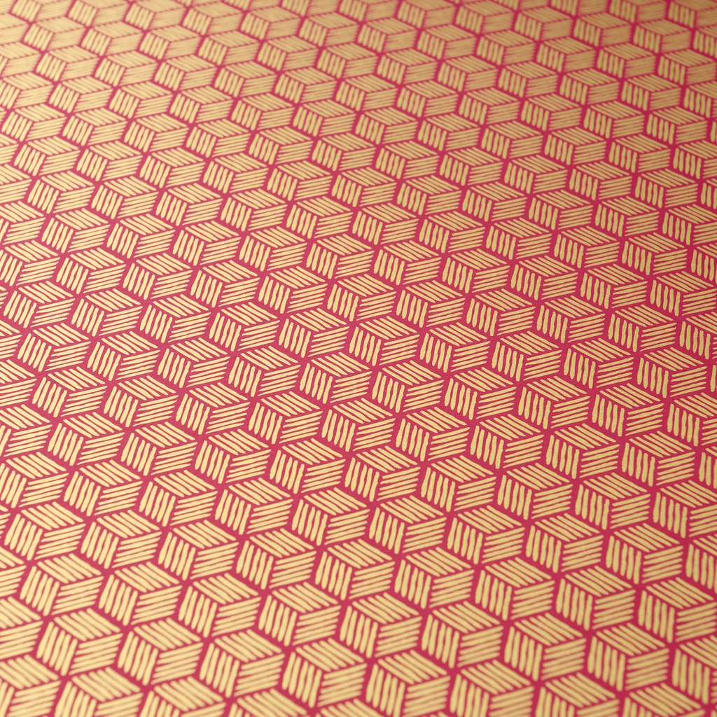 Wrapping paper bamboo gold 50   x 70 cm, 3 sheets