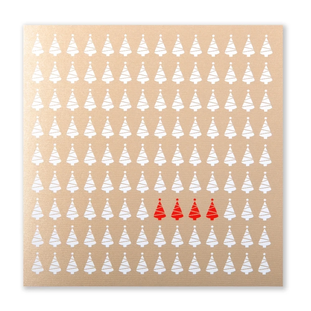 Christmas card fir forest