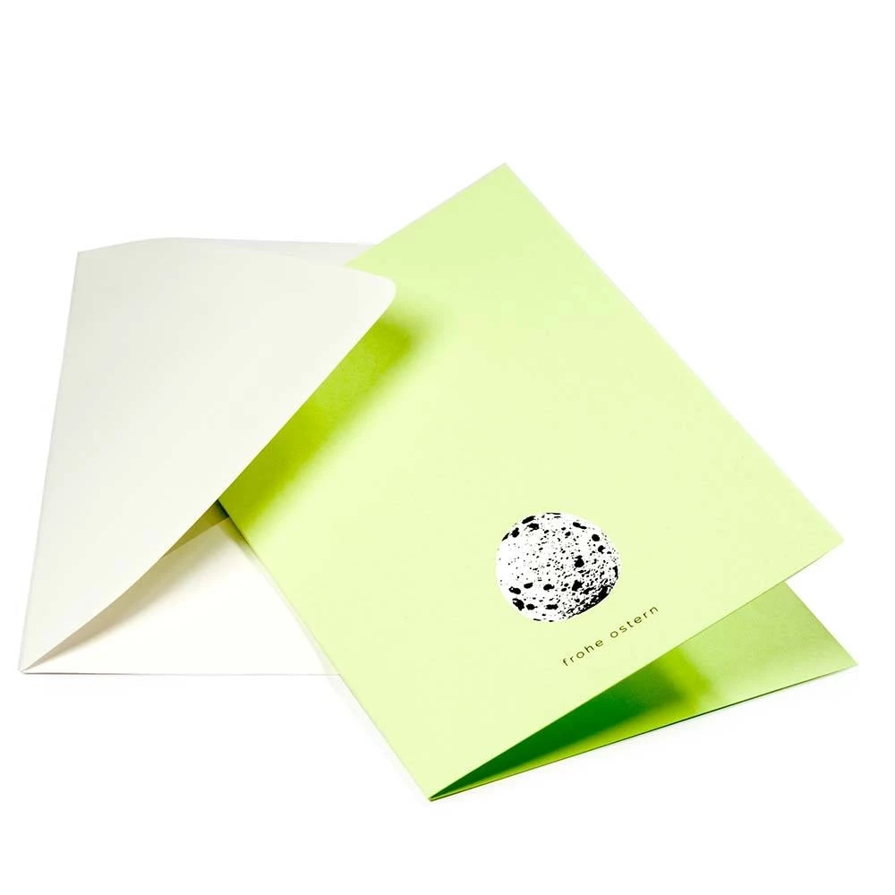 Greeting card quail egg may green