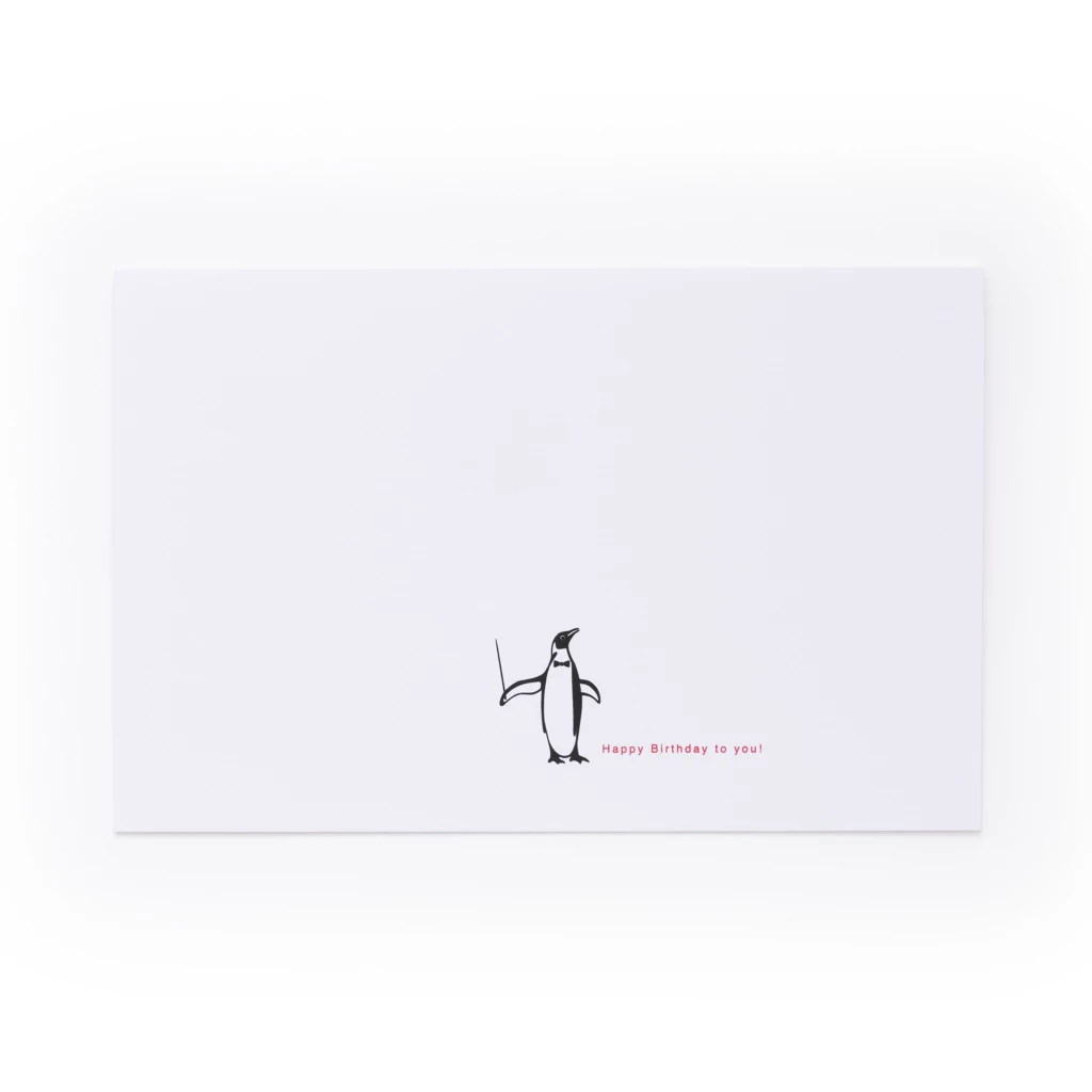Greeting card penguin Happy Birthday to you!