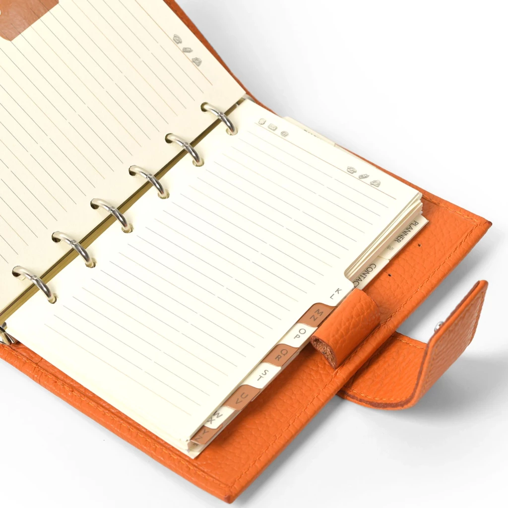 Pocket Organiser Adri, leather, orange