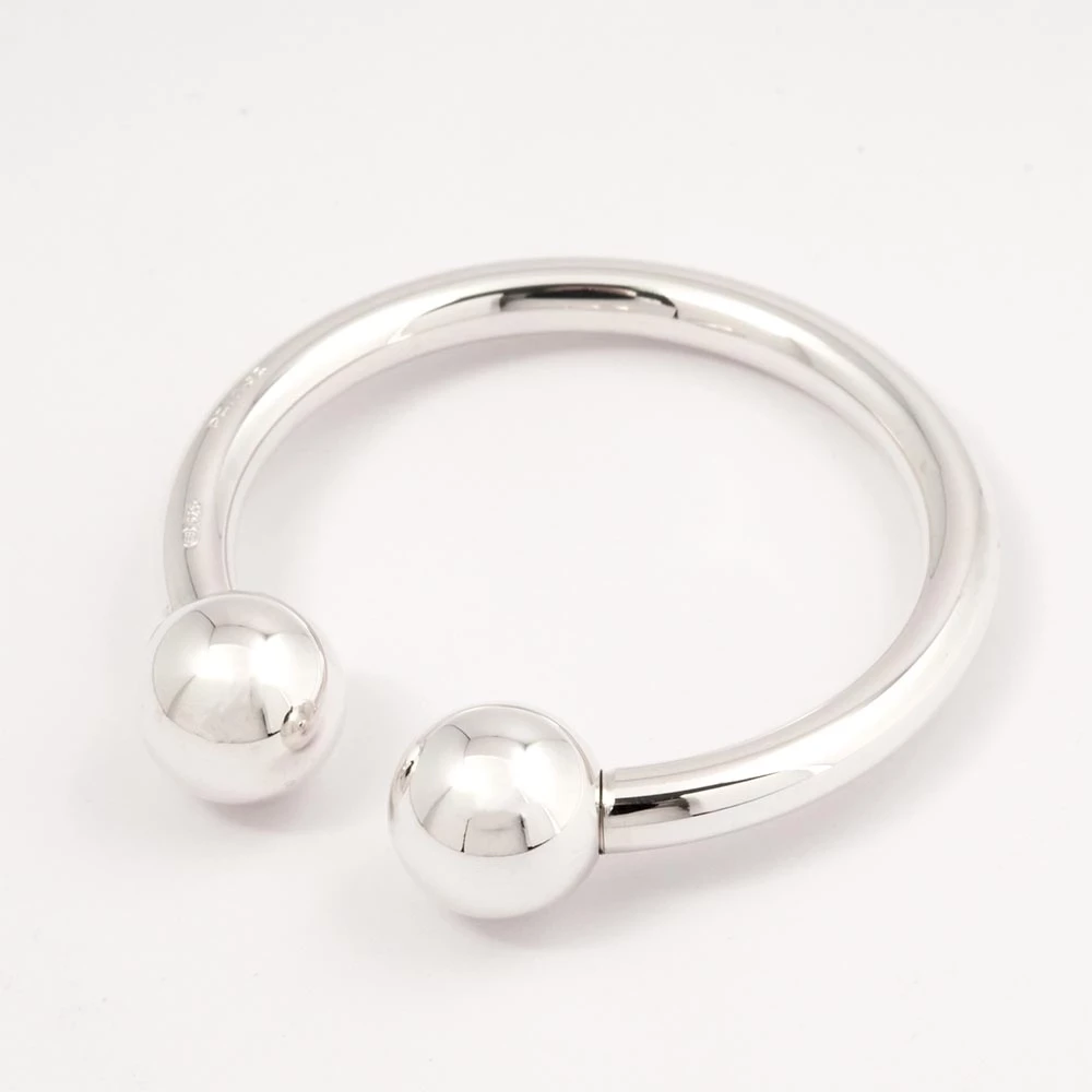 Key ring Balls, 925 sterling silver, diameter 4.0 cm