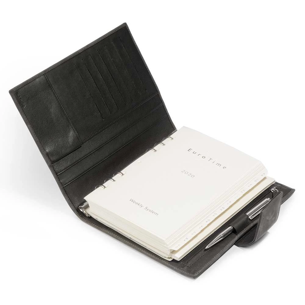 Daily Planner, leather wash, dark grey