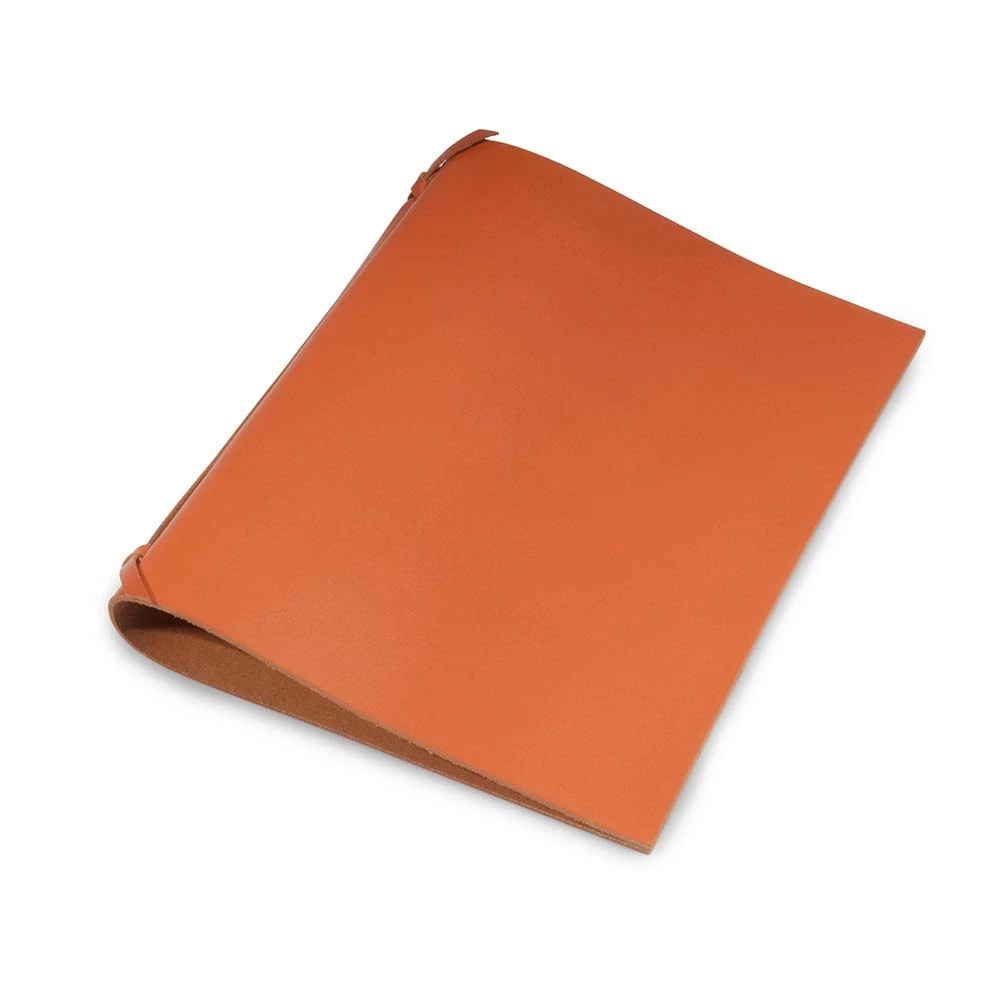 Ring Binder, A5, 4-ring mechanism, leather, orange