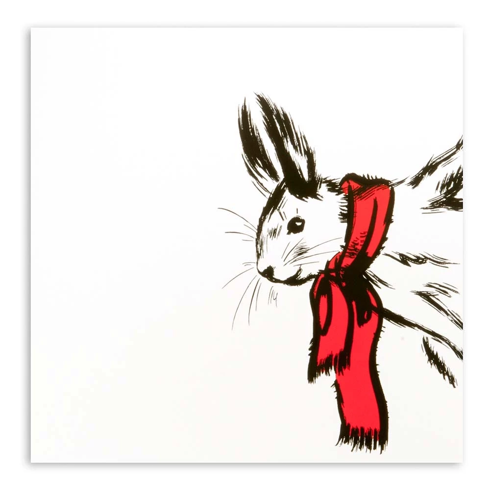 Christmas card squirrel with scarf