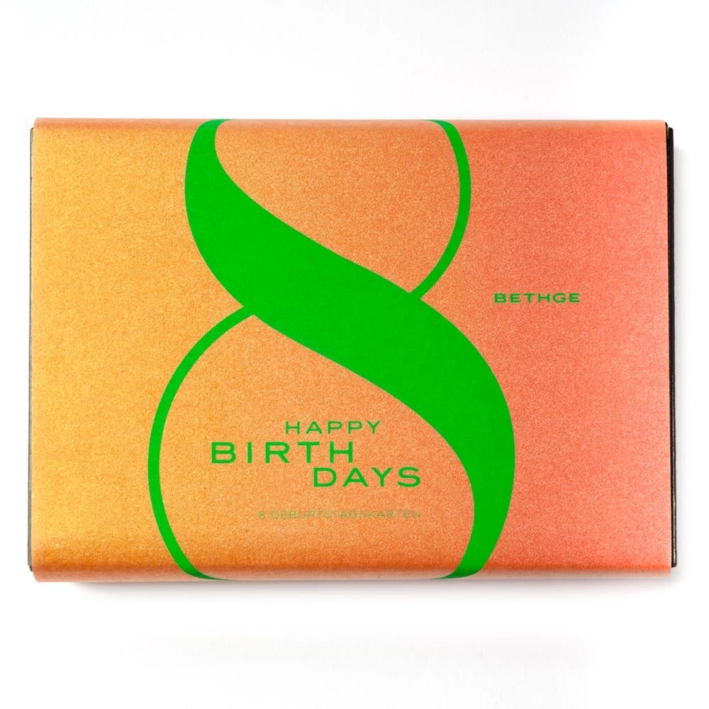 Greeting card set Happy Birthdays Diplomat with 8 folding cards