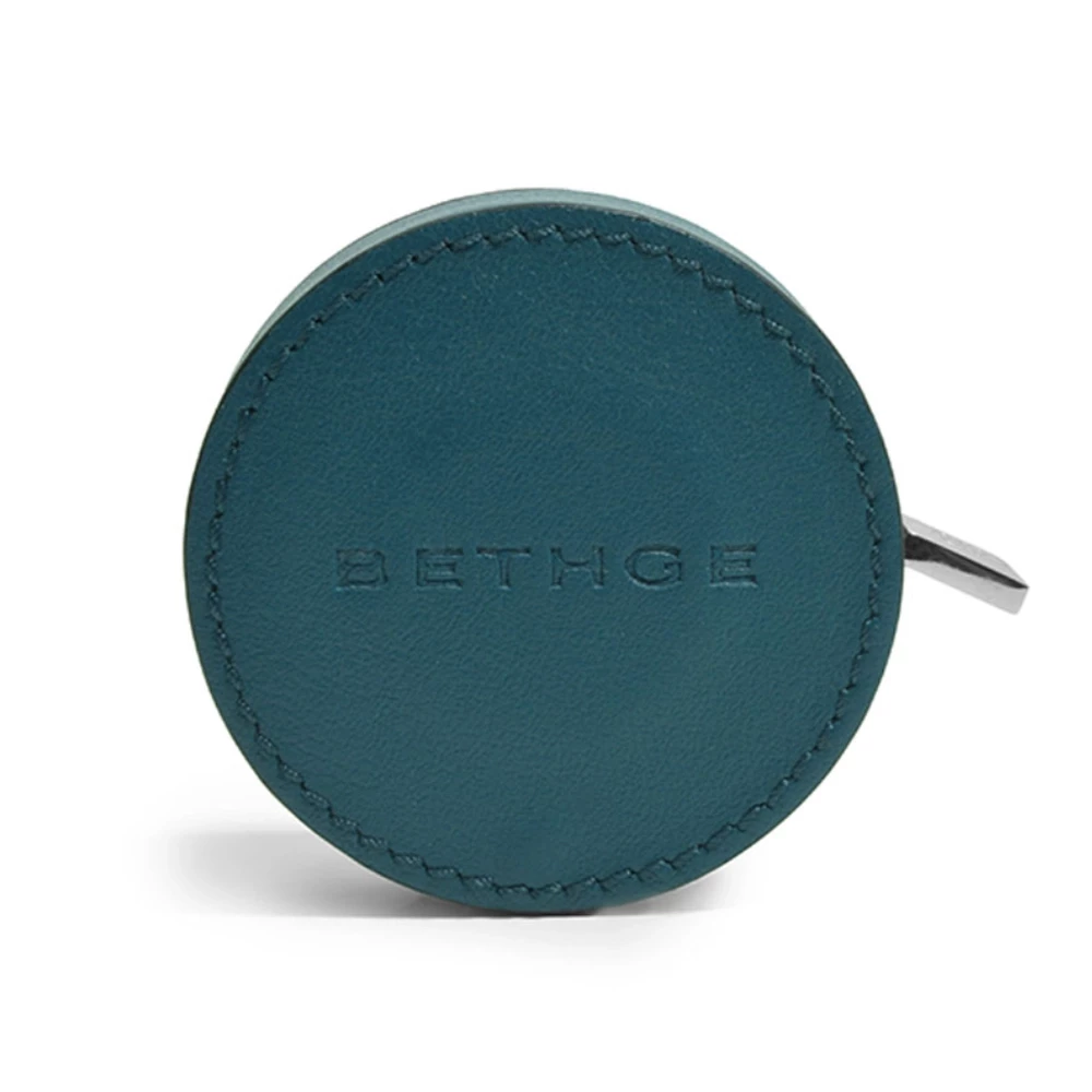 Measuring tape, nappa leather, length 150 cm, petrol