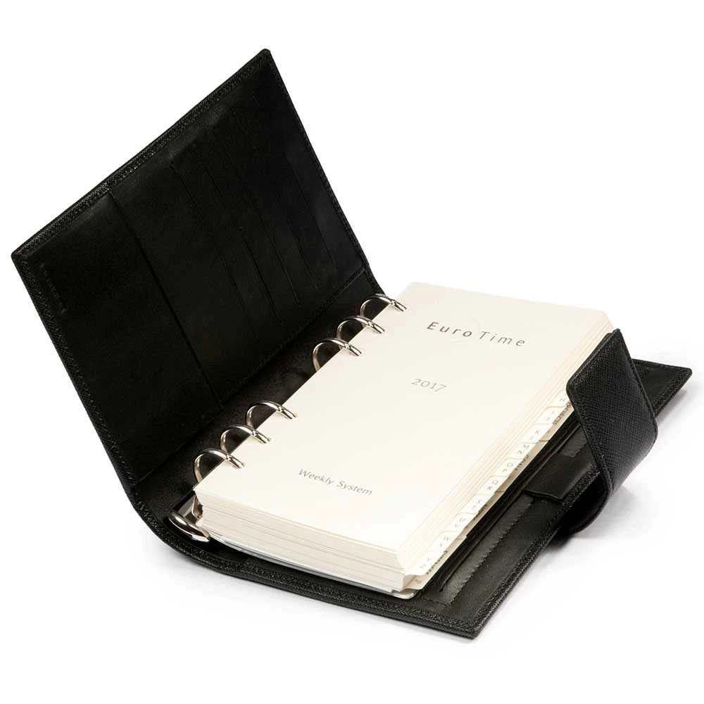 Personal Organiser, Saffiano leather, black