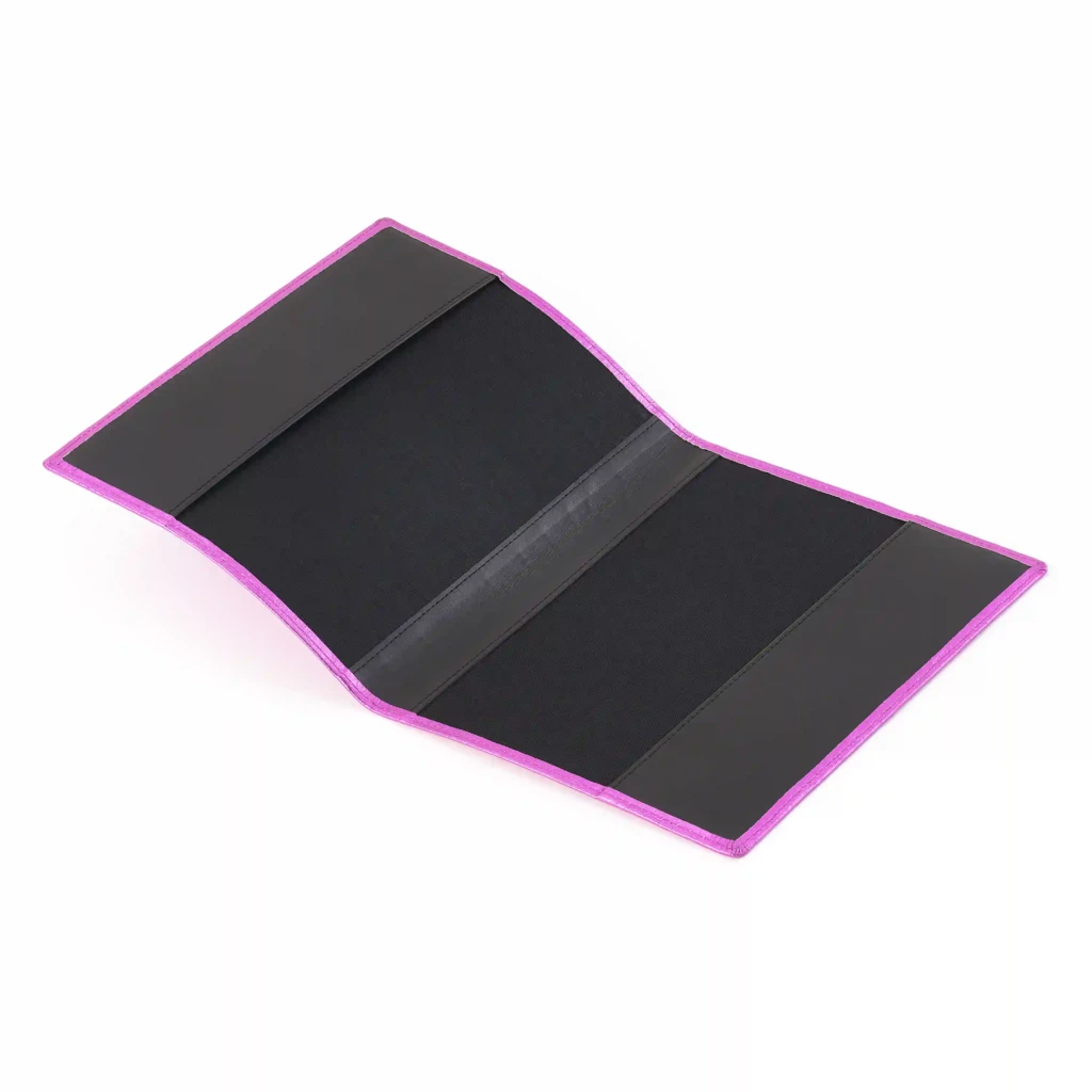 Book cover for DIN A5 books, leather, Wild Pink