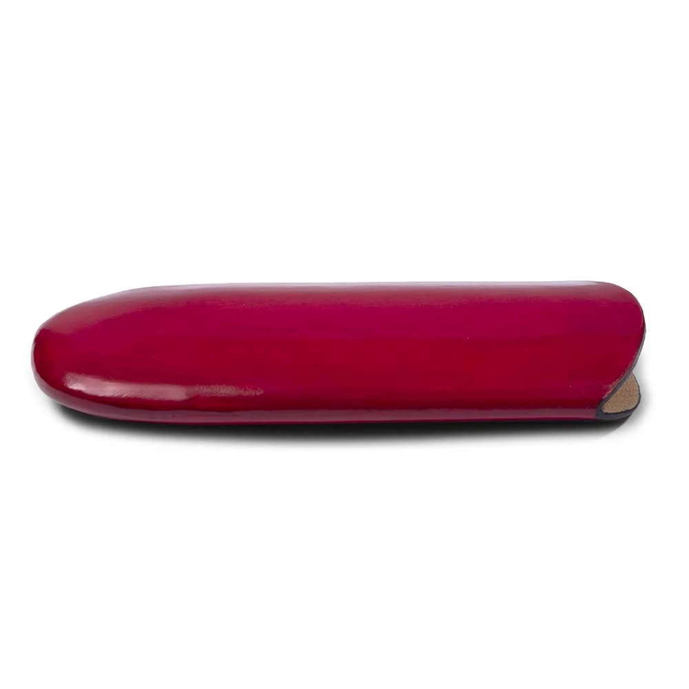 Glasses Case, leather, medium, red