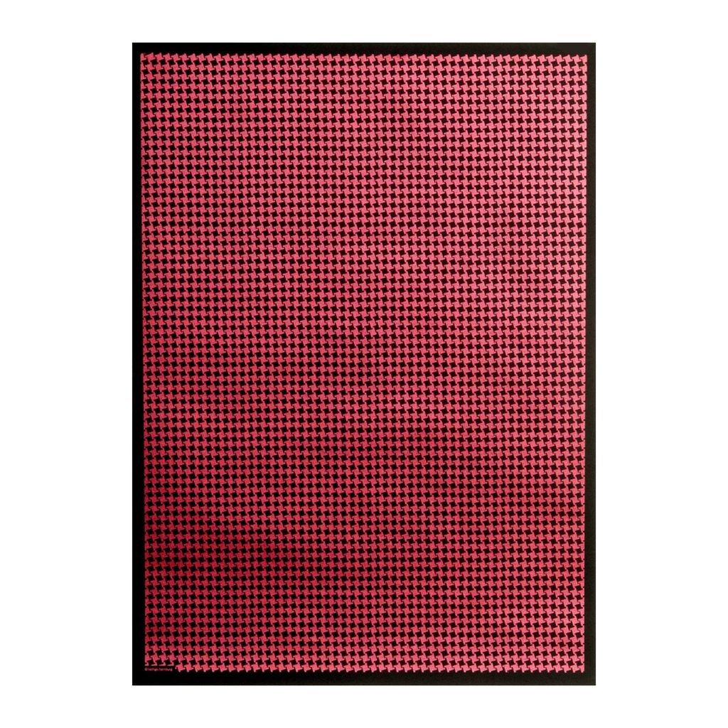 Wrapping paper houndstooth red 50 x 70 cm, 3 sheets