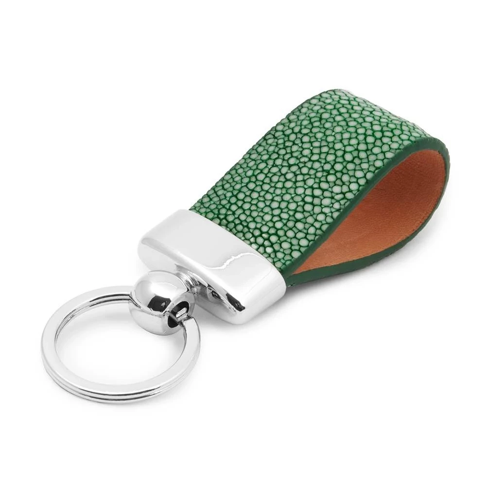 Key Ring, stingray leather, green