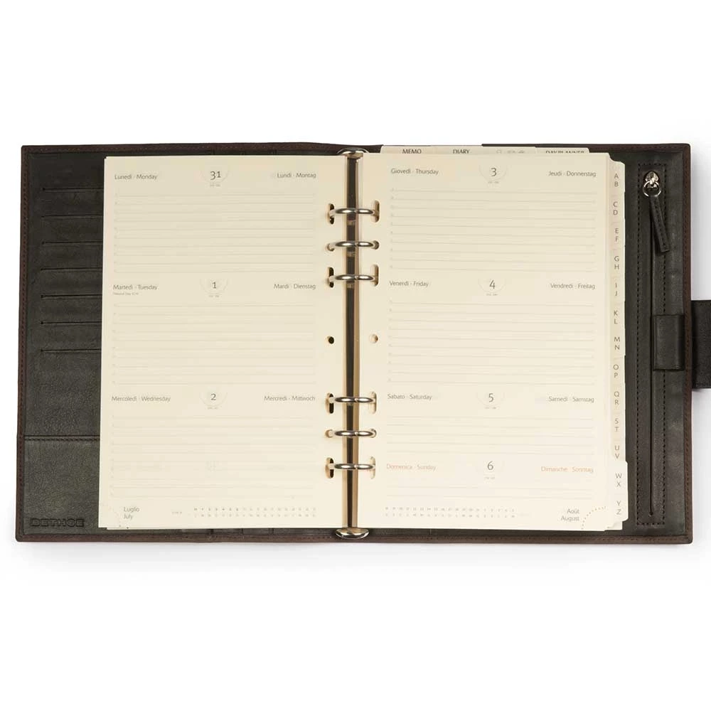 Daily Planner, leather wash, brown