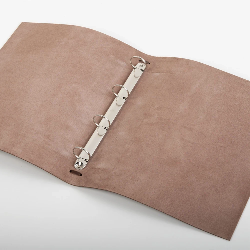 Ring Binder, A4, 4-ring mechanism, leather, dark brown