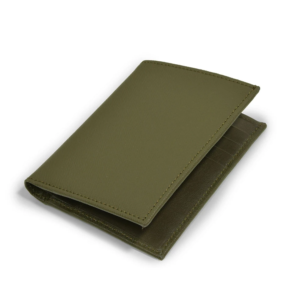 Slim Wallet, 8 cc, Saffiano leather, olive green