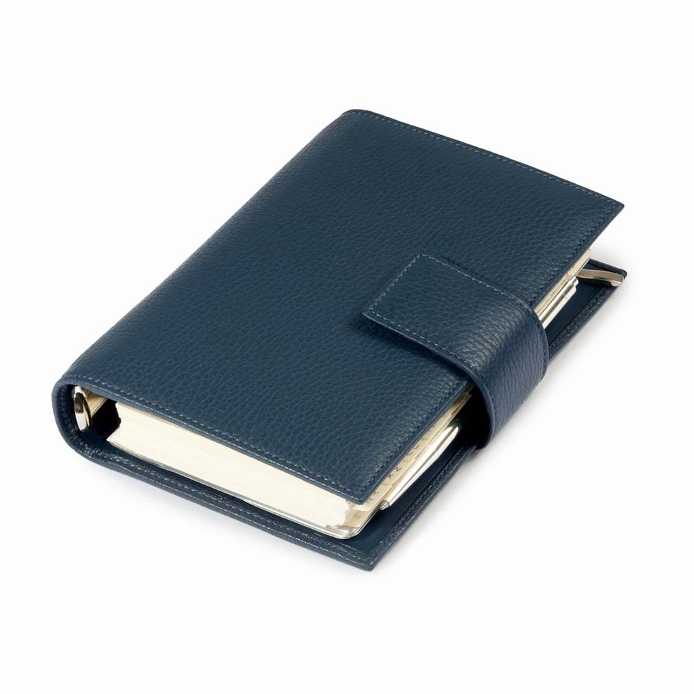 Daily Planner Adri, leather, navy blue