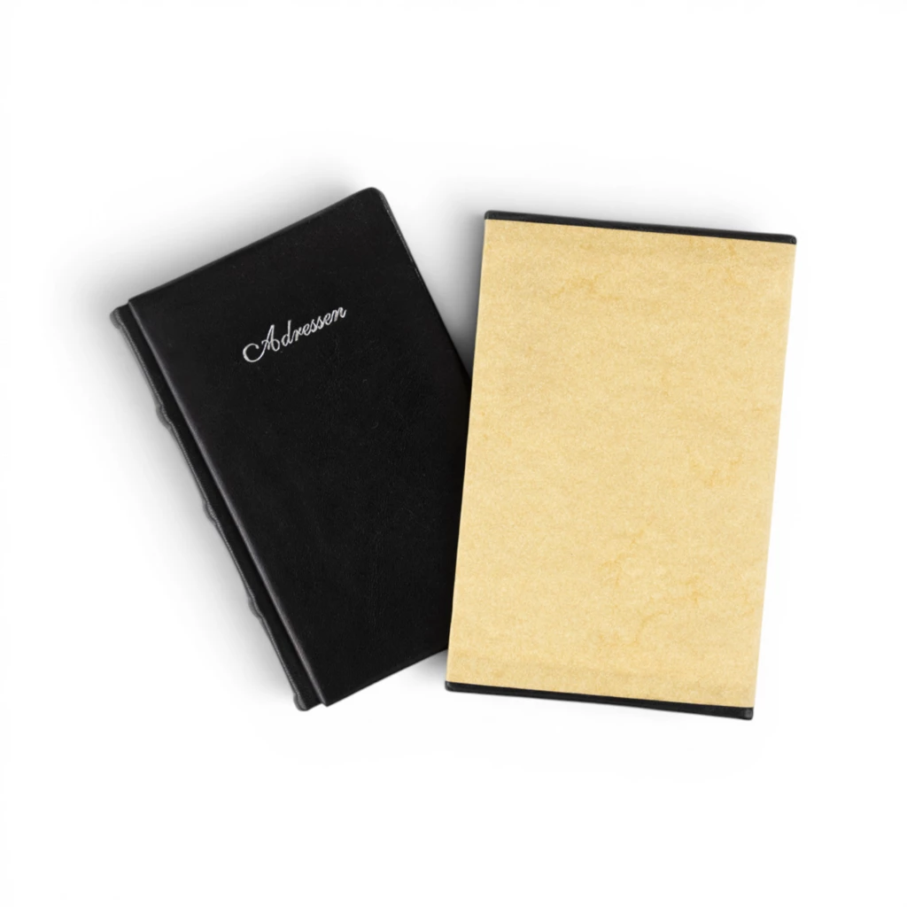 Adressbuch Ausgabe No. 5 Rindvoll Verona Leder onyx-schwarz