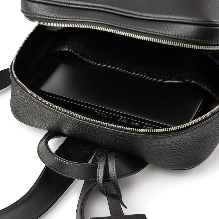 Adri Leather Backpack – Black